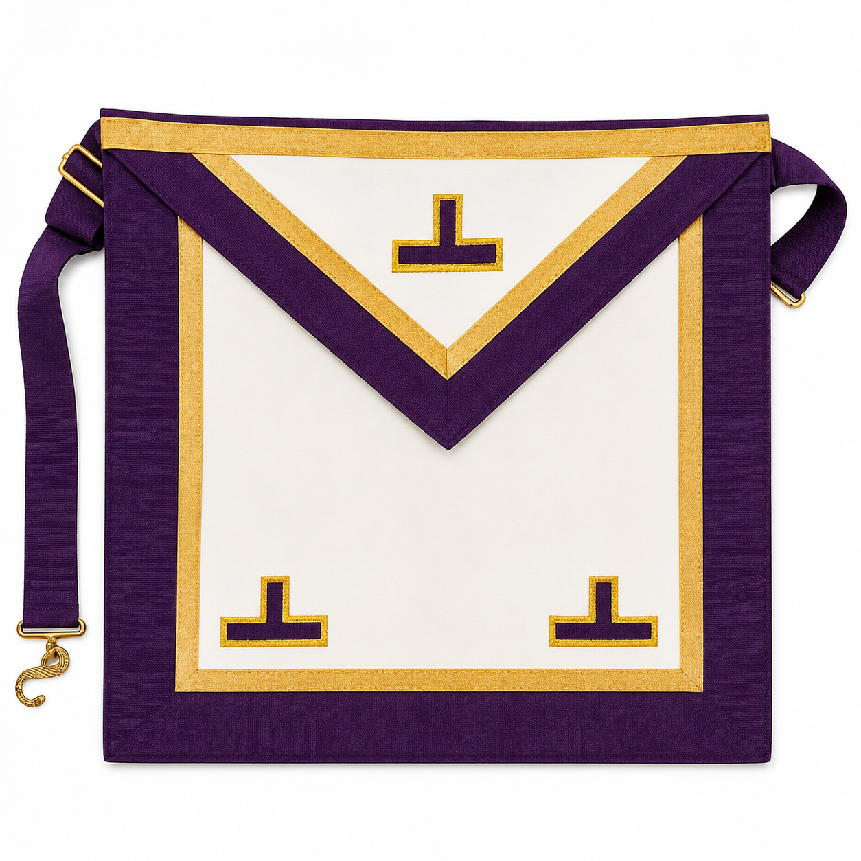 Tablier Vénérable Maître Violet 3 Taus — Rite Memphis-Misraïm